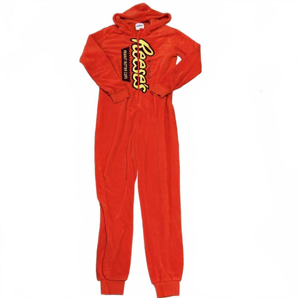 Forever 21 x Hershey Reese’s Velour Hooded Onesie Red Small